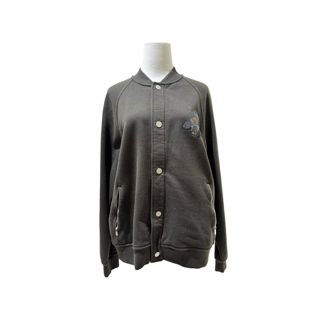Hermes Dark Green Cotton Varsity Jacket #L