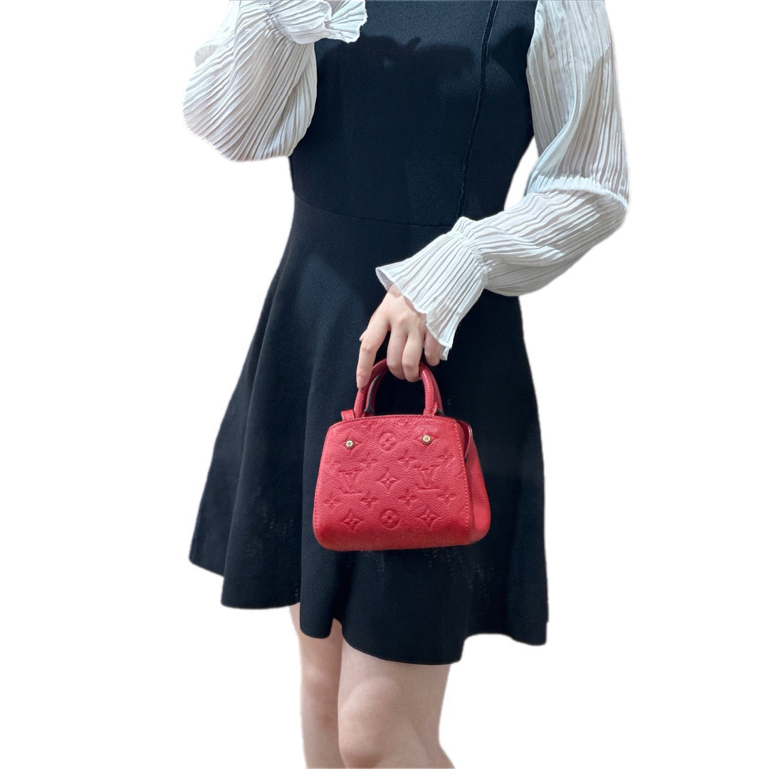 Louis Vuitton Montaigne Mini Red Calfskin