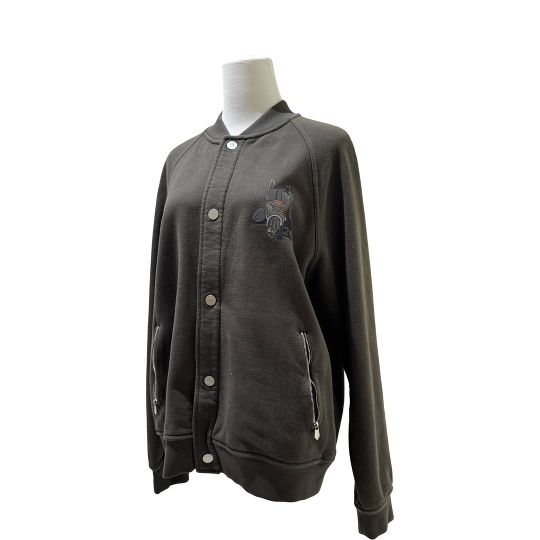 Hermes Dark Green Cotton Varsity Jacket #L