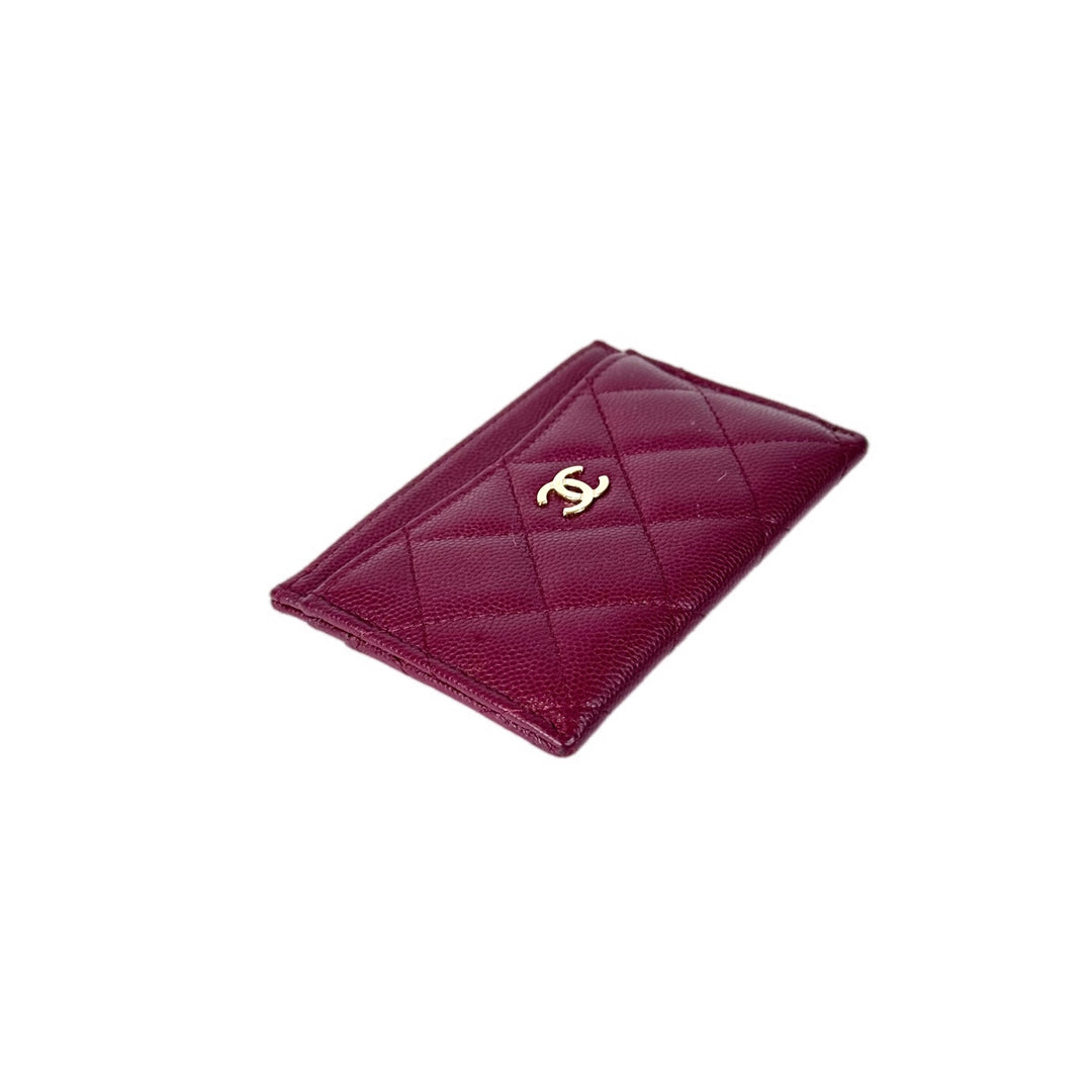 Chanel Red Caviar Cardholder
