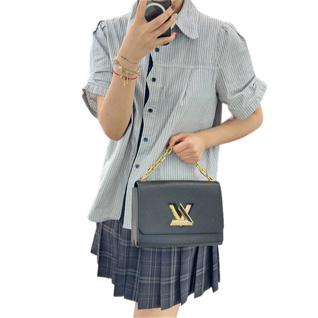 Louis Vuitton Black Twist MM 23cm Bag no strap