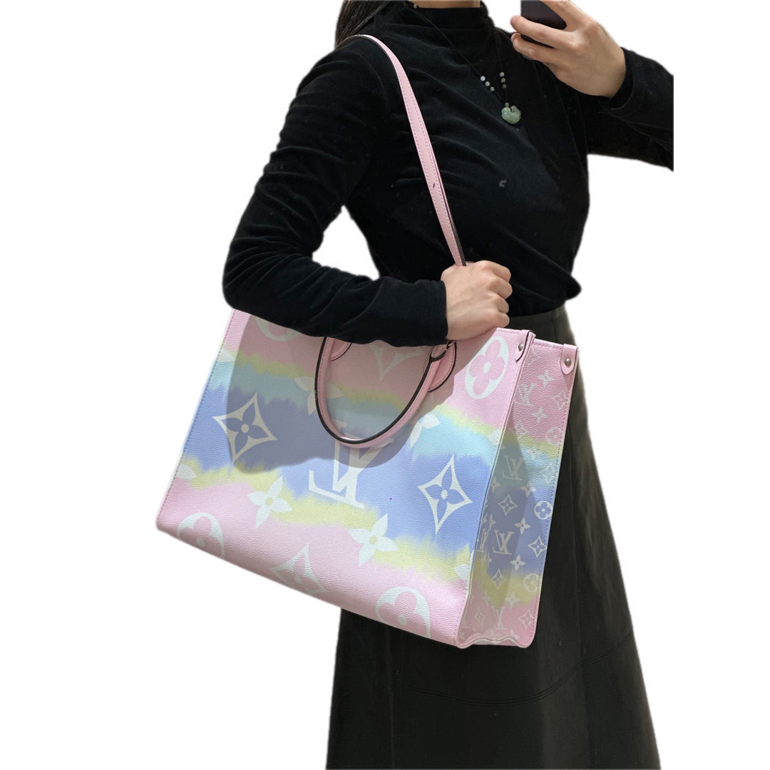 Louis Vuitton Pink On The Go Gm 41cm