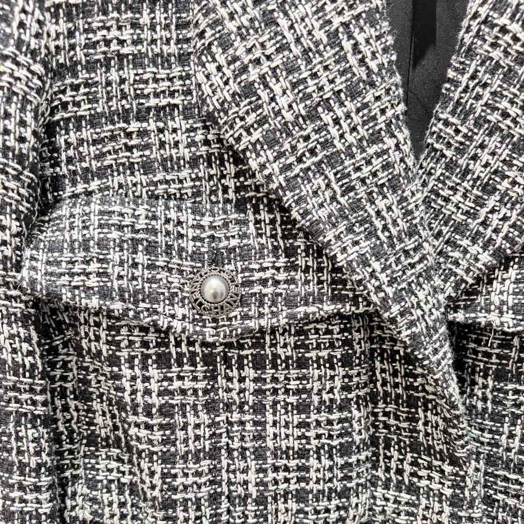 Chanel Woven Multicolor Tweed Jacket Clothes Size 42