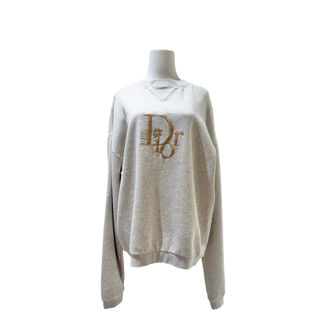 Dior Floral Logo Sweatshirt Grey #L