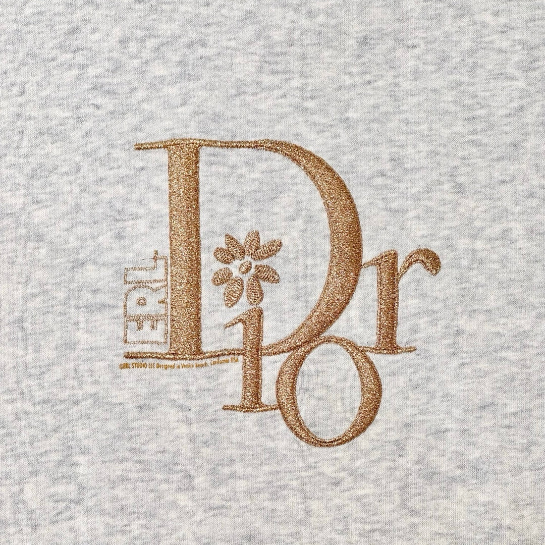 Dior Floral Logo Sweatshirt Grey #L