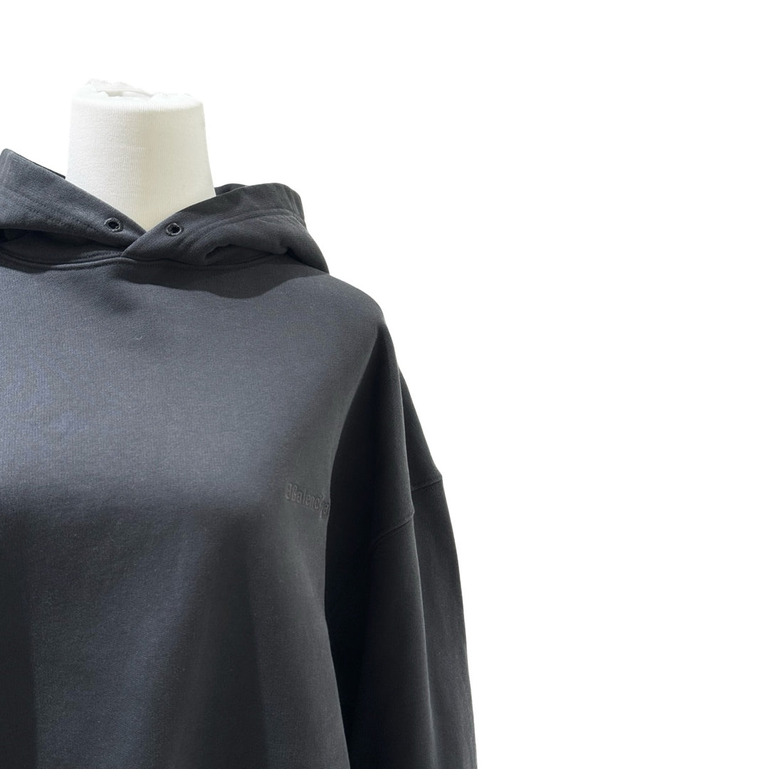 Balenciaga Black Cotton Hoodie #L