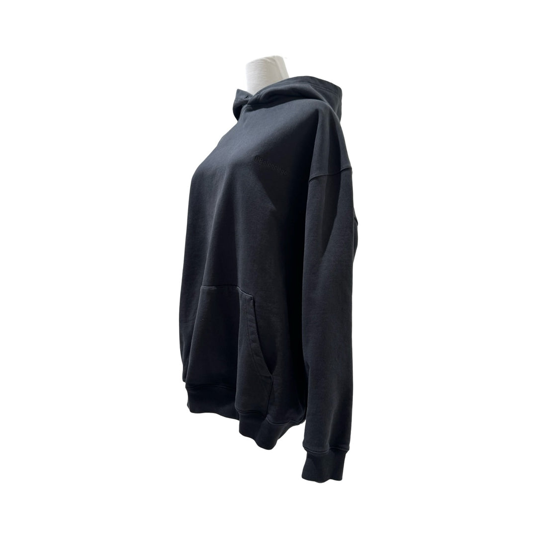 Balenciaga Black Cotton Hoodie #L