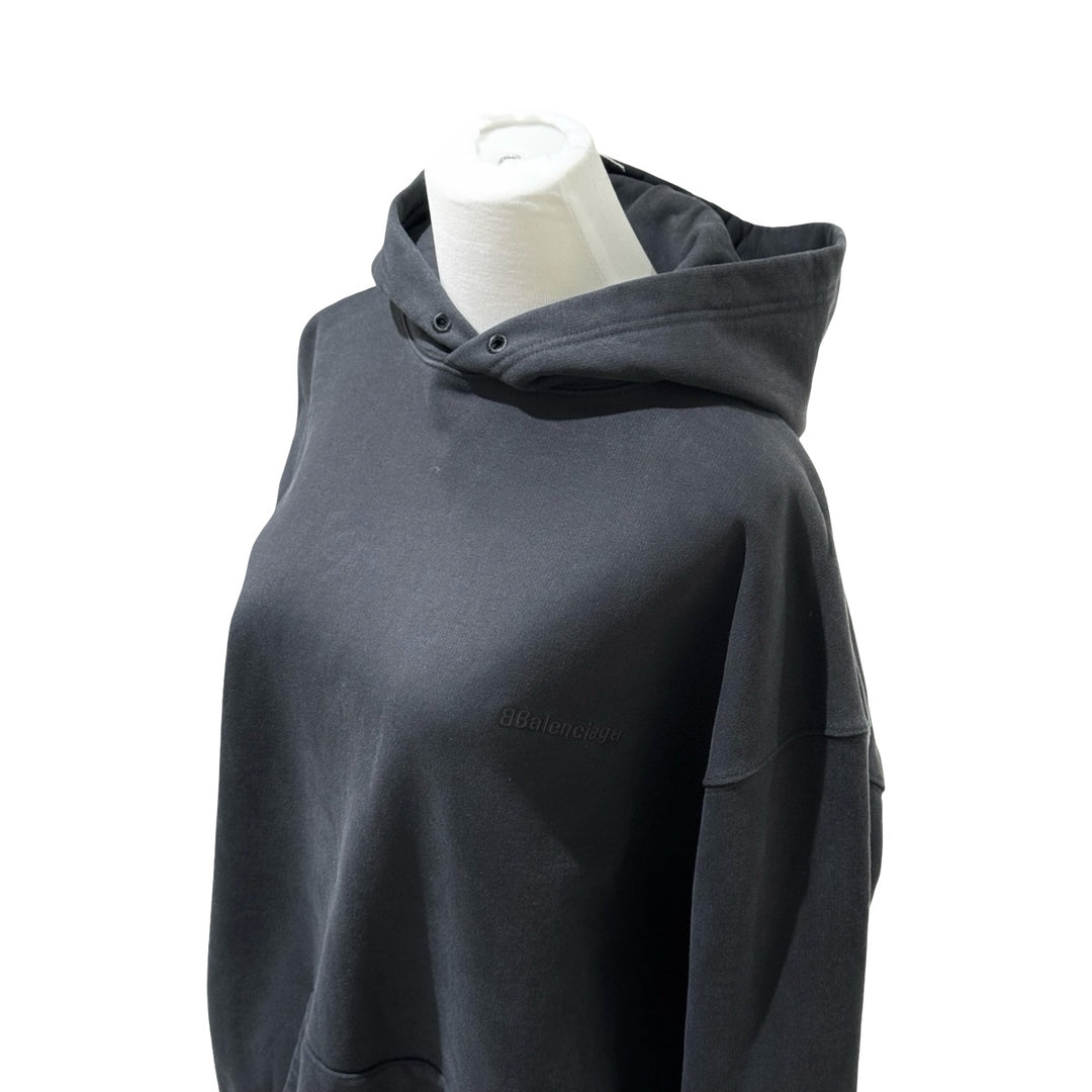 Balenciaga Black Cotton Hoodie #L