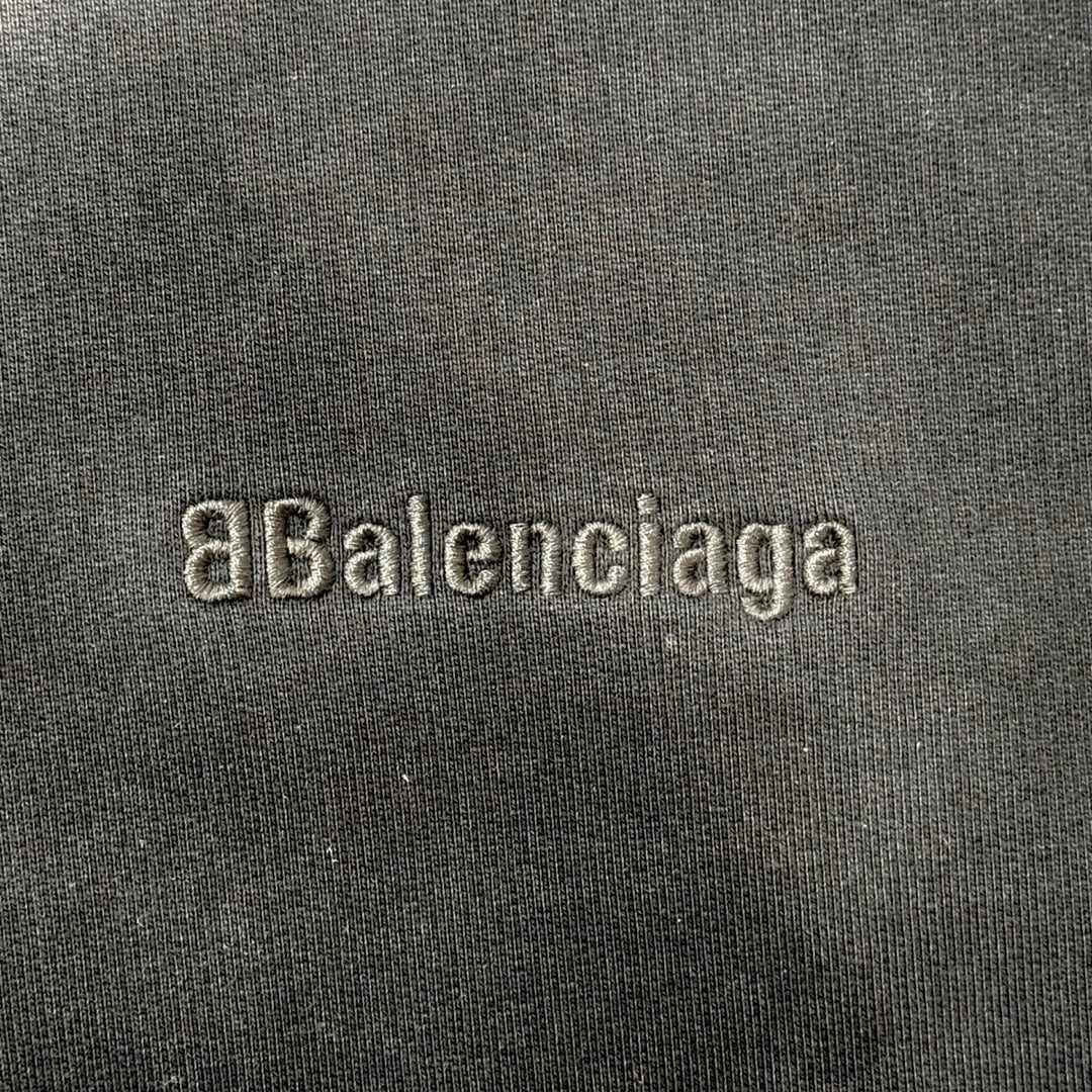Balenciaga Black Cotton Hoodie #L