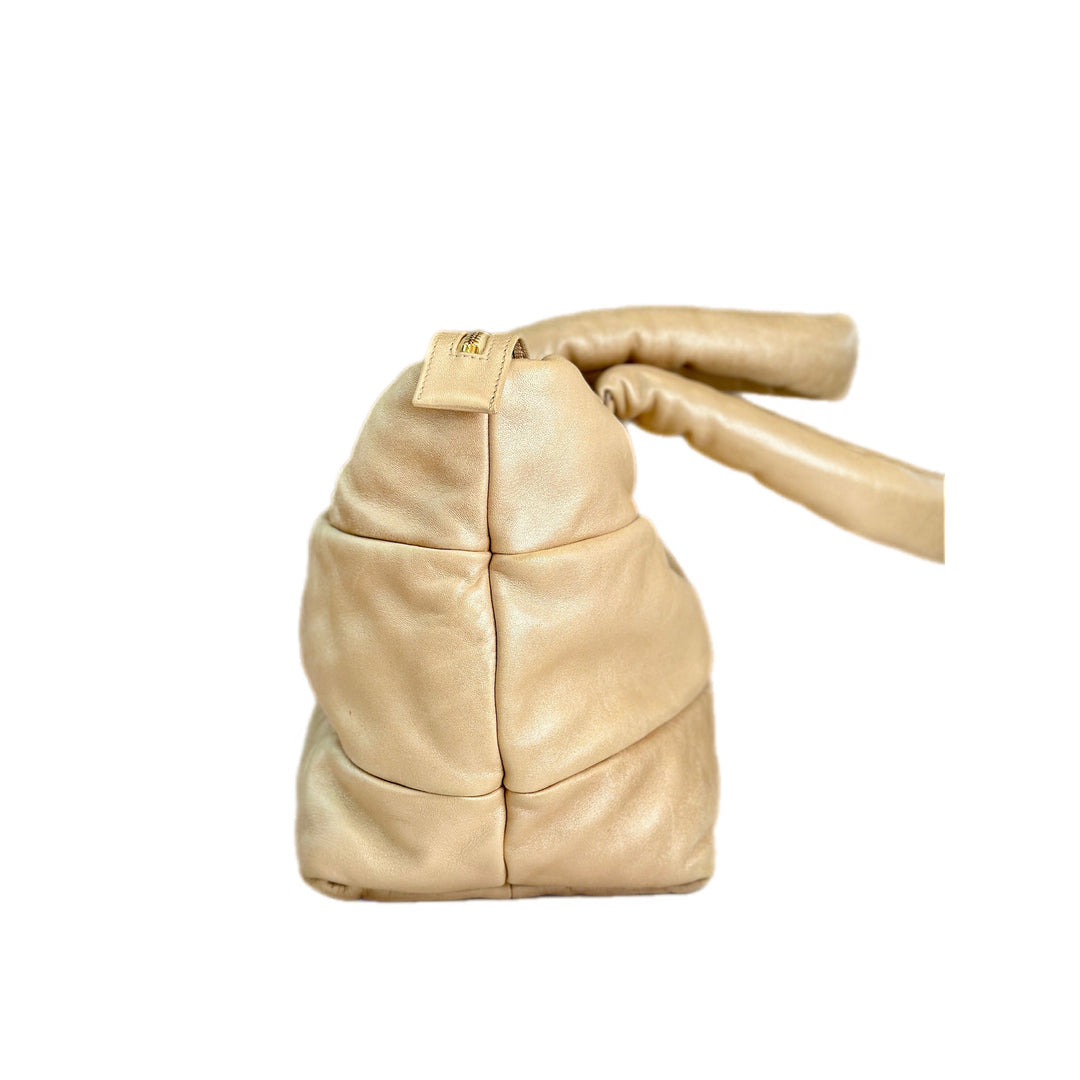 Chanel Vintage Tote Bag Soft Lambskin Gold