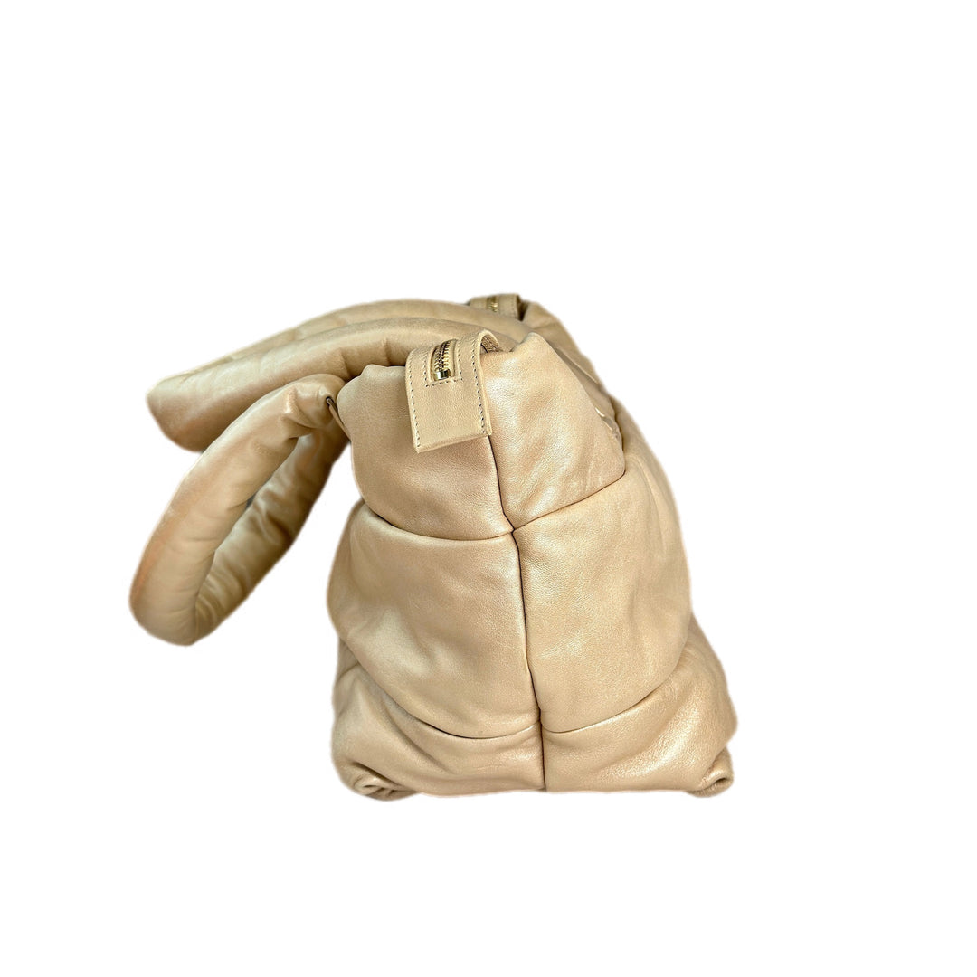 Chanel Vintage Tote Bag Soft Lambskin Gold