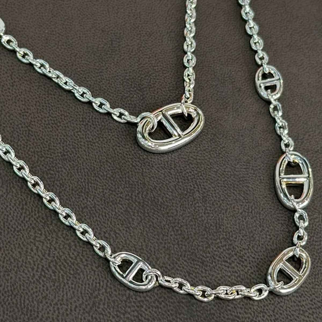 Hermes Farandole long 160cm Silver Necklace
