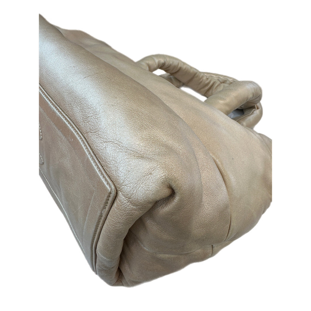 Chanel Vintage Tote Bag Soft Lambskin Gold