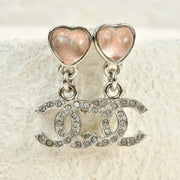 Chanel Pink Heart CC Earring