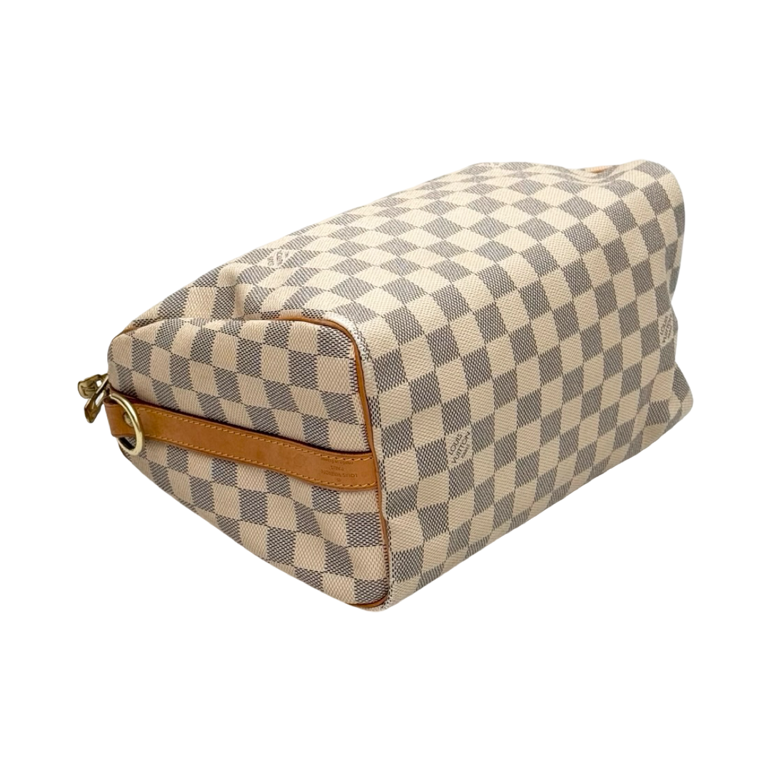 Pre-owned Louis Vuitton Speedy 25cm Bag With Strap in Beige Monogram Canvas - photo 7