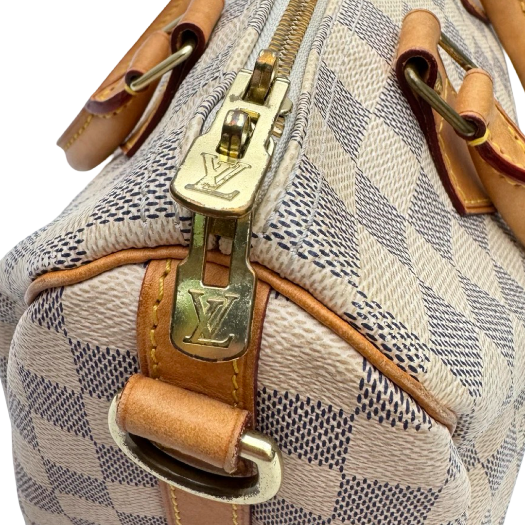 Pre-owned Louis Vuitton Speedy 25cm Bag With Strap in Beige Monogram Canvas - photo 8