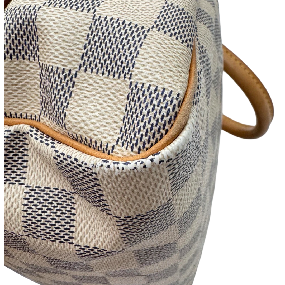 Pre-owned Louis Vuitton Speedy 25cm Bag With Strap in Beige Monogram Canvas - photo 13