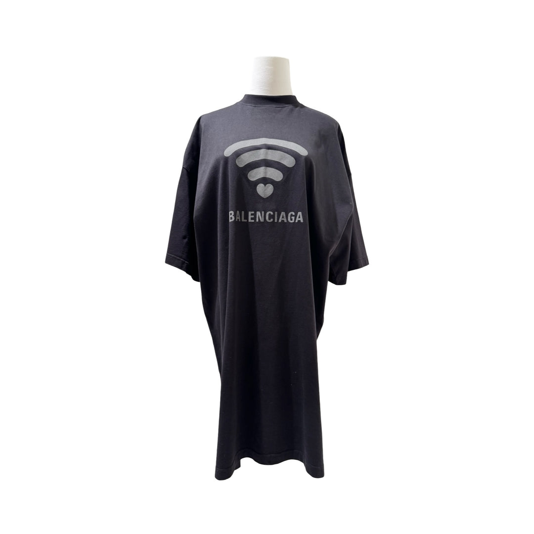 Balenciaga Black Cotton T Dress #L