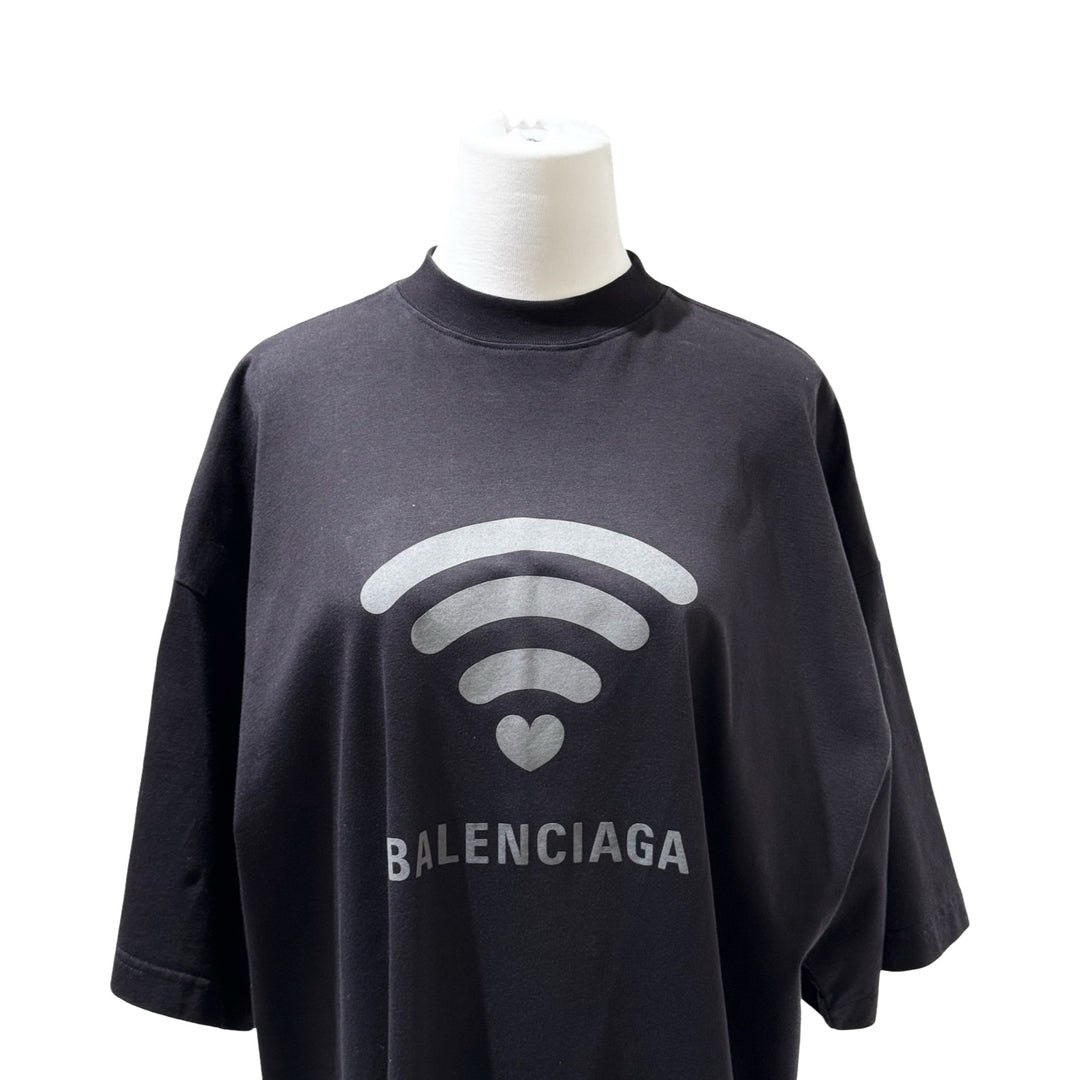 Balenciaga Black Cotton T Dress #L