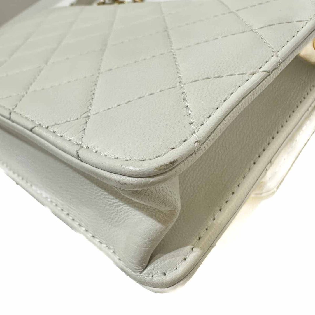 Chanel White Pearl Flap Bag