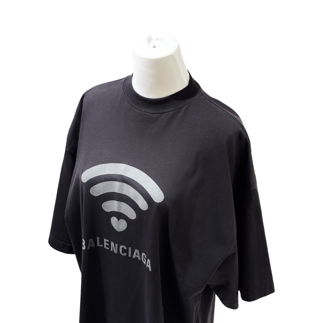 Balenciaga Black Cotton T Dress #L