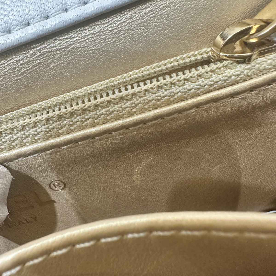 Chanel White Pearl Flap Bag