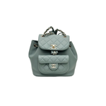 Pre-owned Chanel Green Mini Duma Backpack in Calfskin