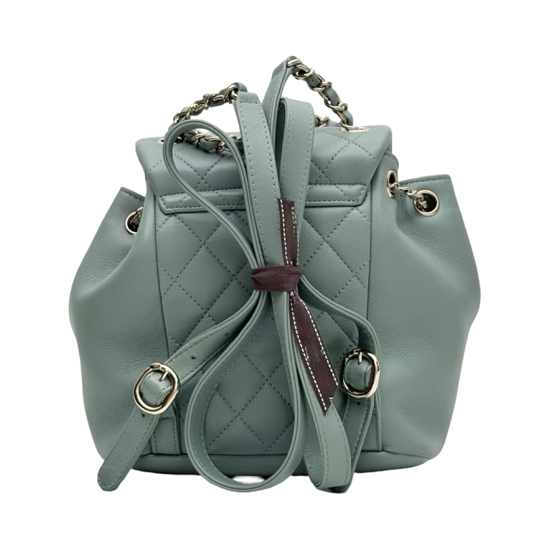 Pre-owned Chanel Green Mini Duma Backpack in Calfskin - photo 3