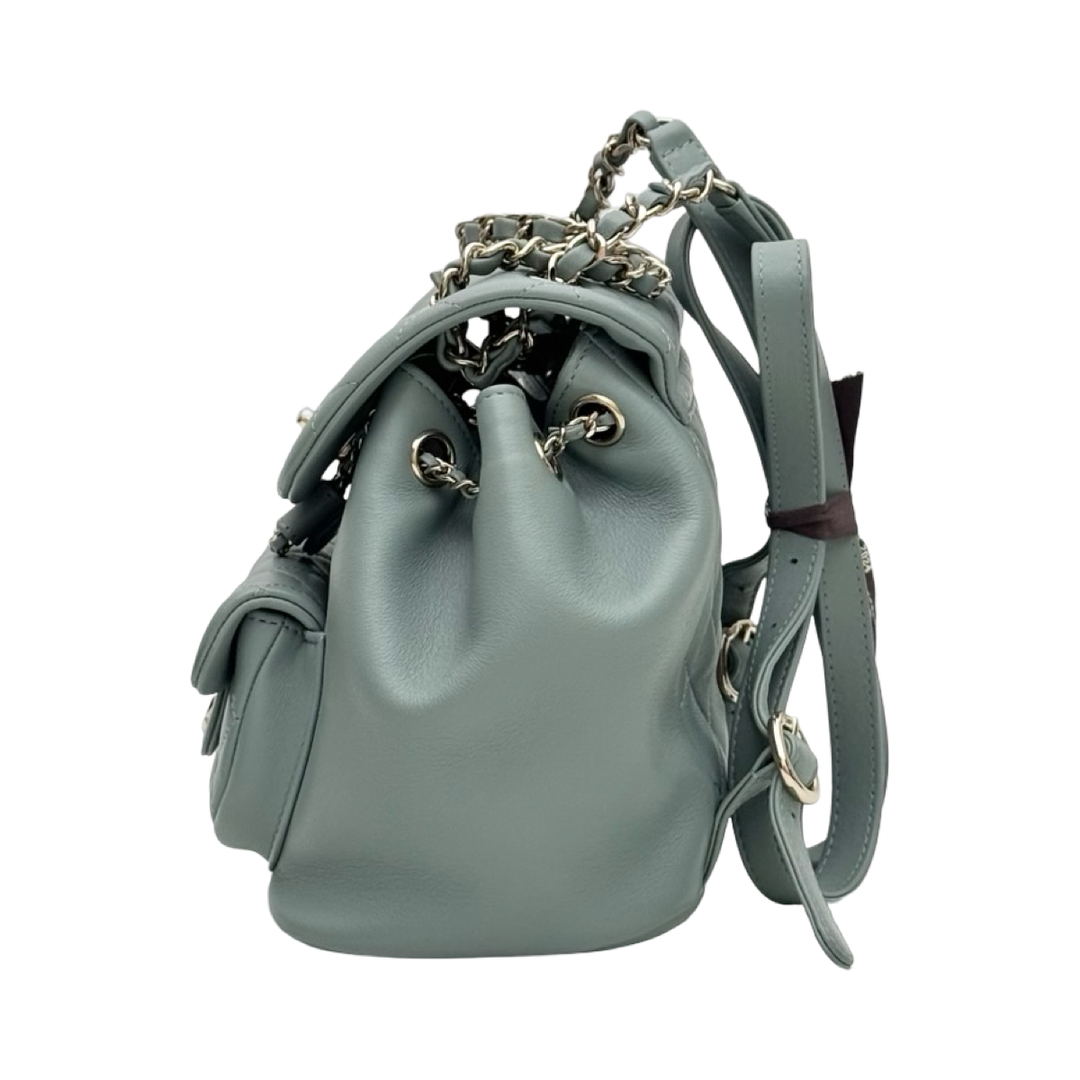 Pre-owned Chanel Green Mini Duma Backpack in Calfskin - photo 5