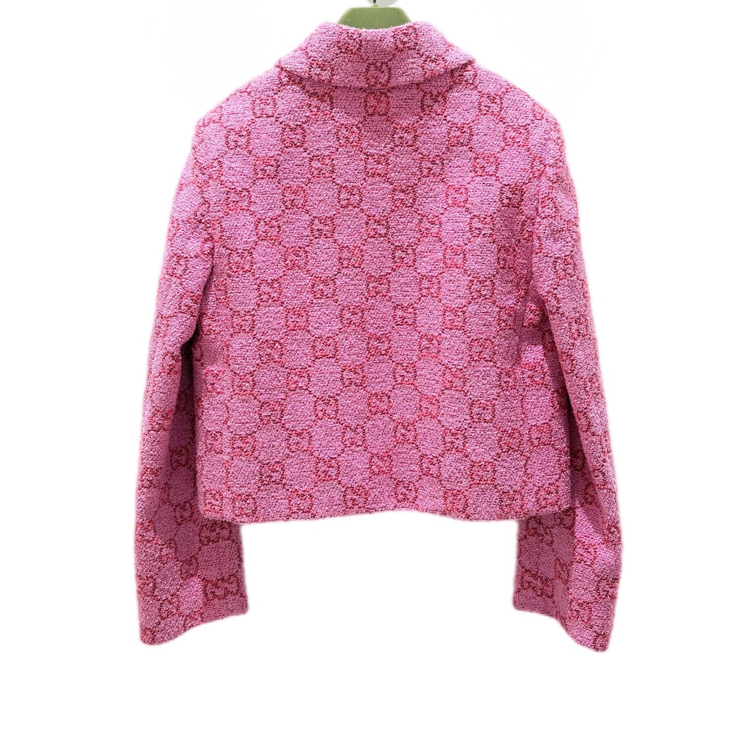 Gucci Pink Tweed Jacket #40