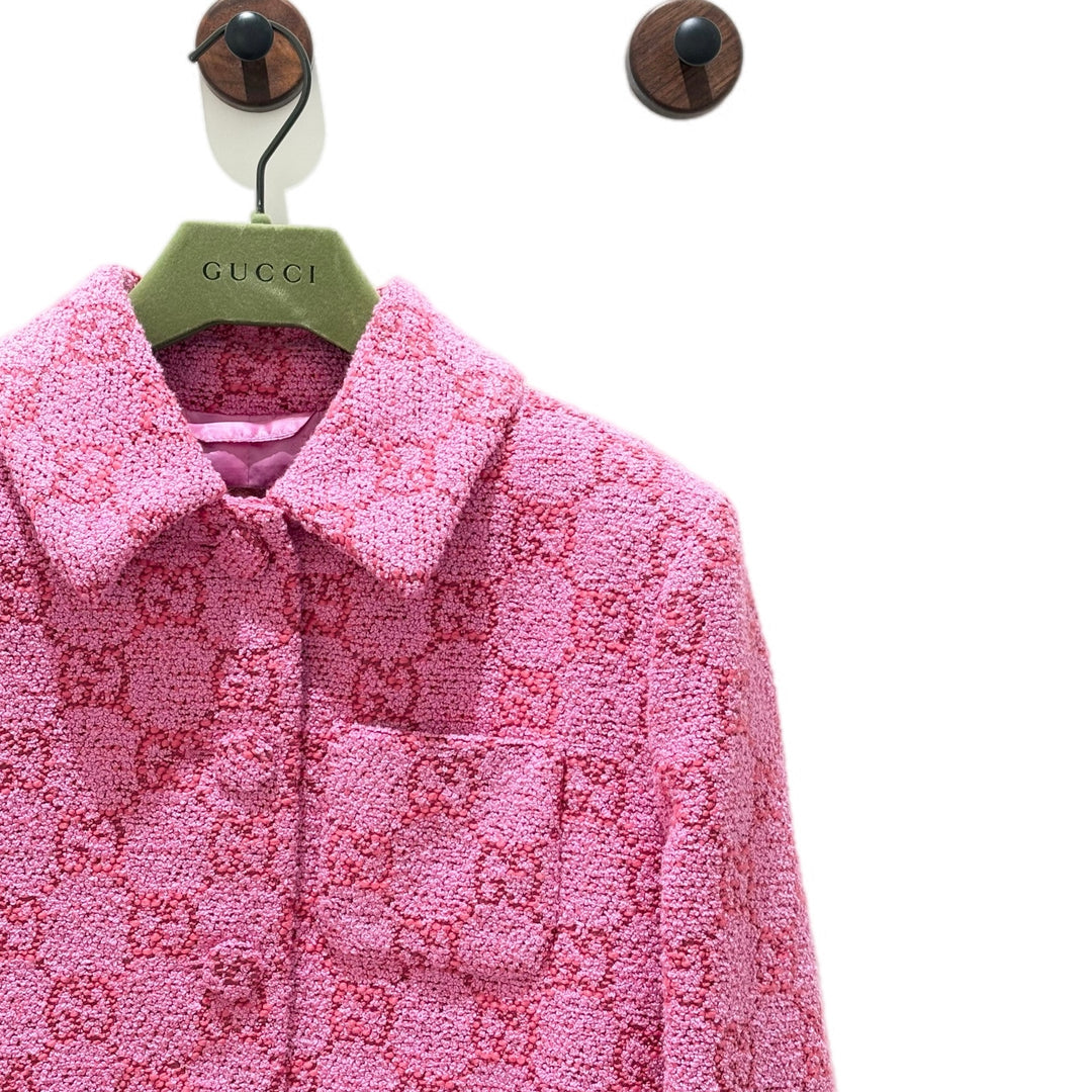 Gucci Pink Tweed Jacket #40