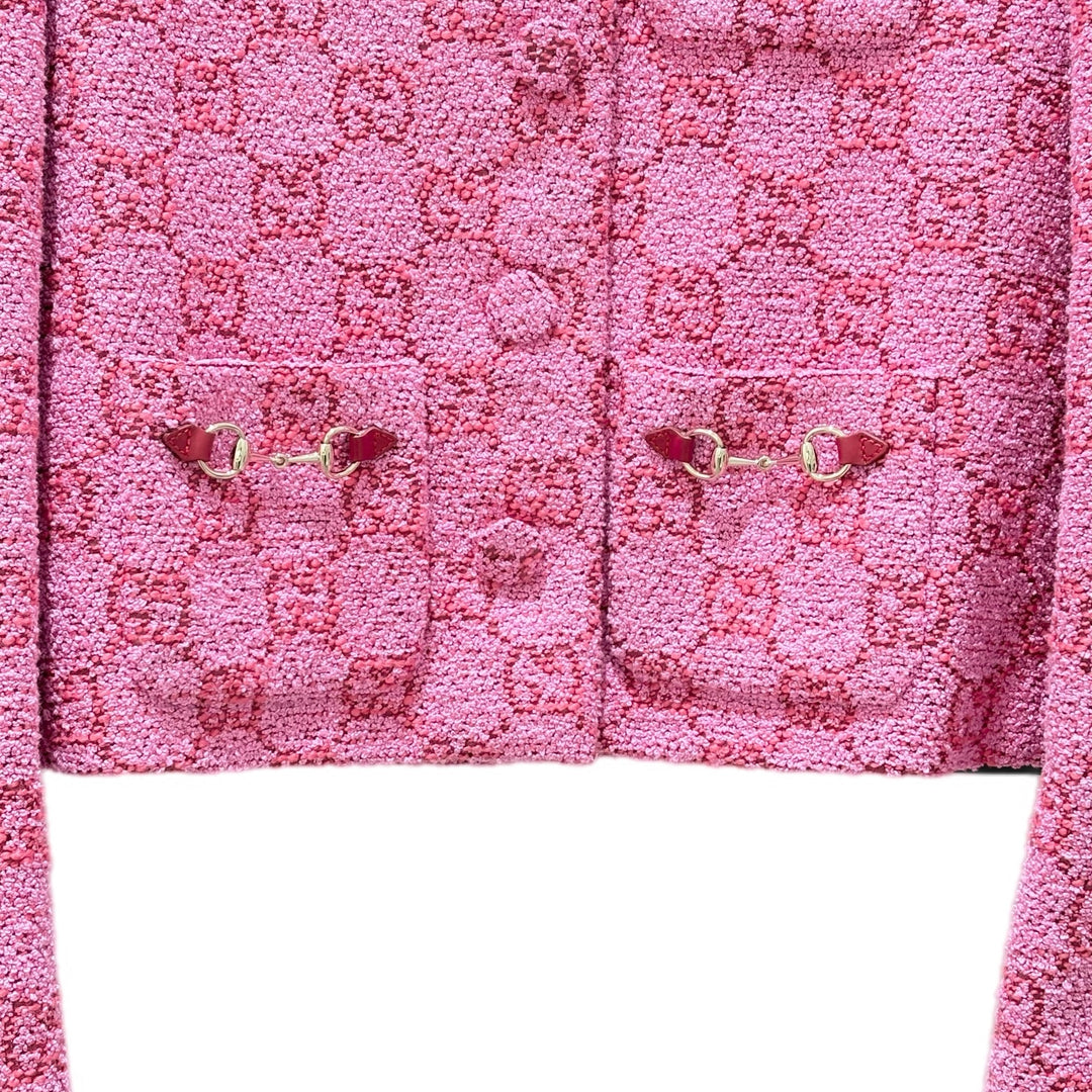 Gucci Pink Tweed Jacket #40