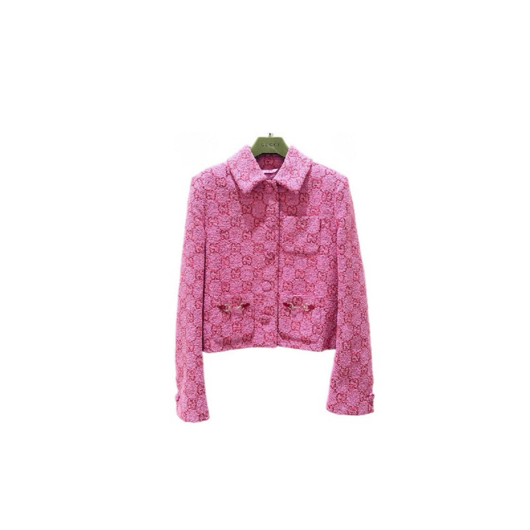Gucci Pink Tweed Jacket #40