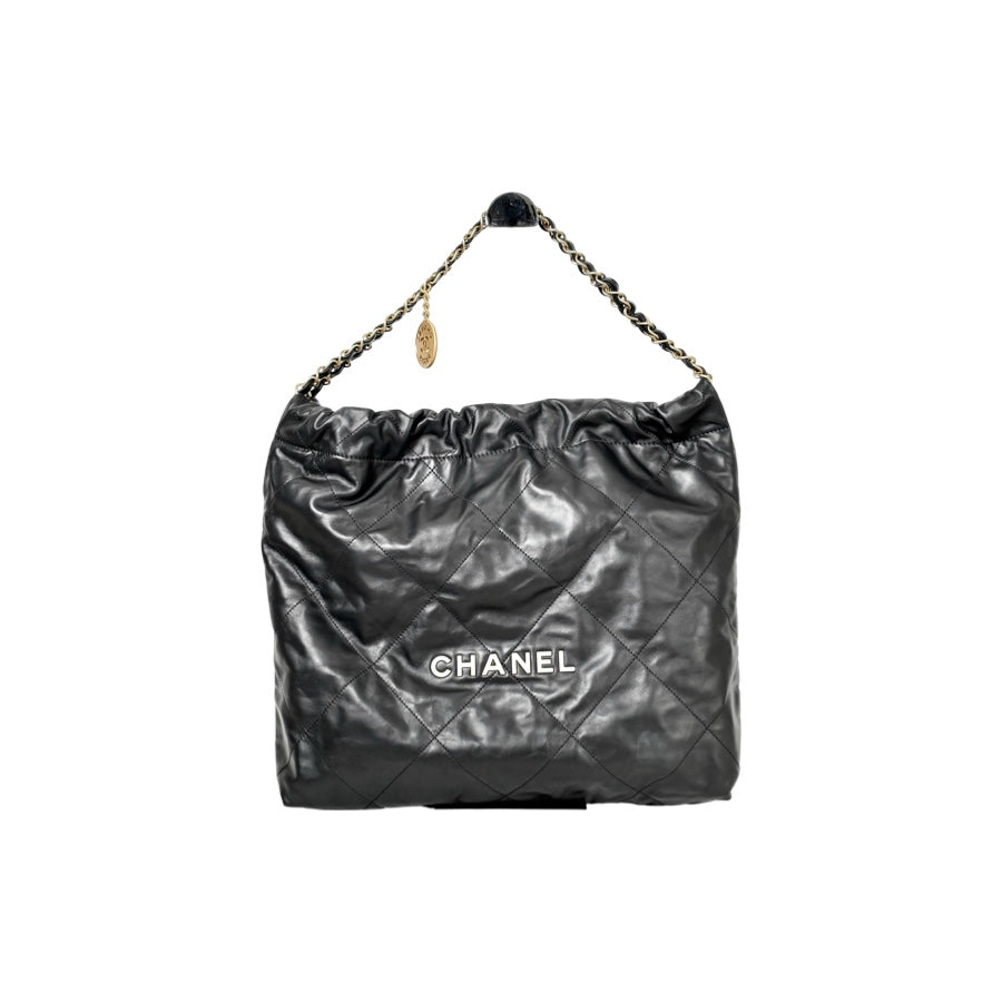 Chanel 22 Medium Black White Bag