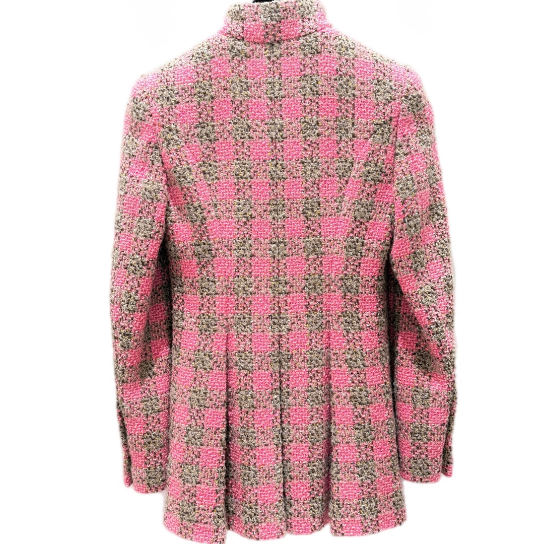 Chanel Pink Wool Tweed Jacket #34
