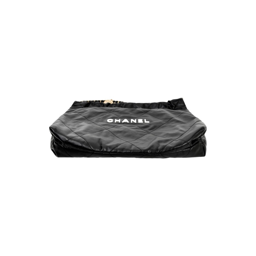 Chanel 22 Medium Black White Bag