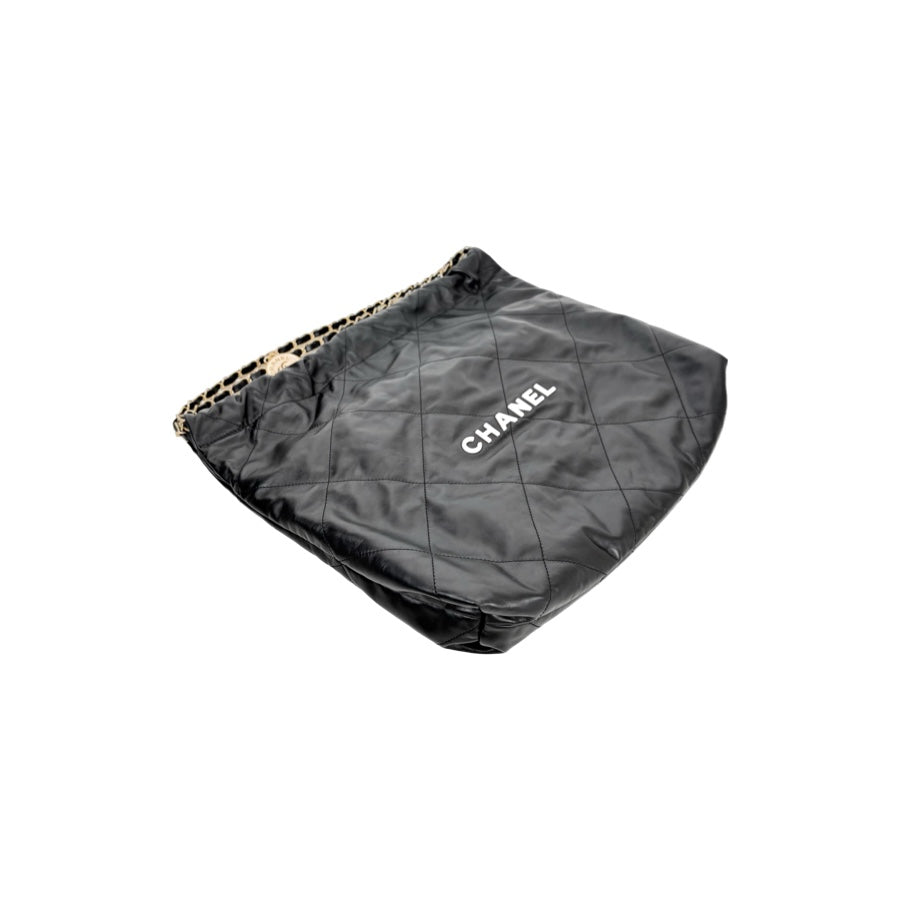 Chanel 22 Medium Black White Bag