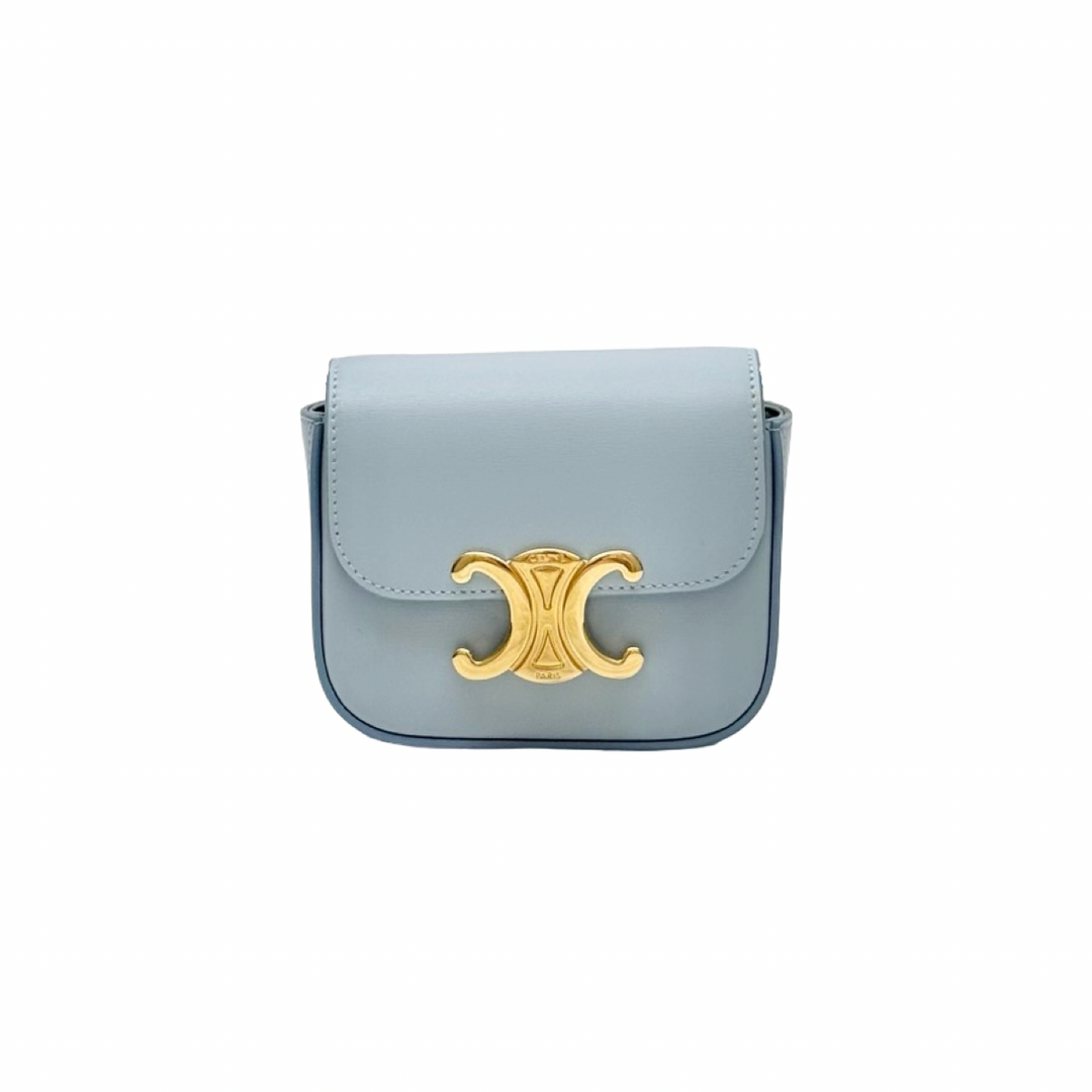 Celine Triomphe Mini Corssbody Bag Blue Calfskin