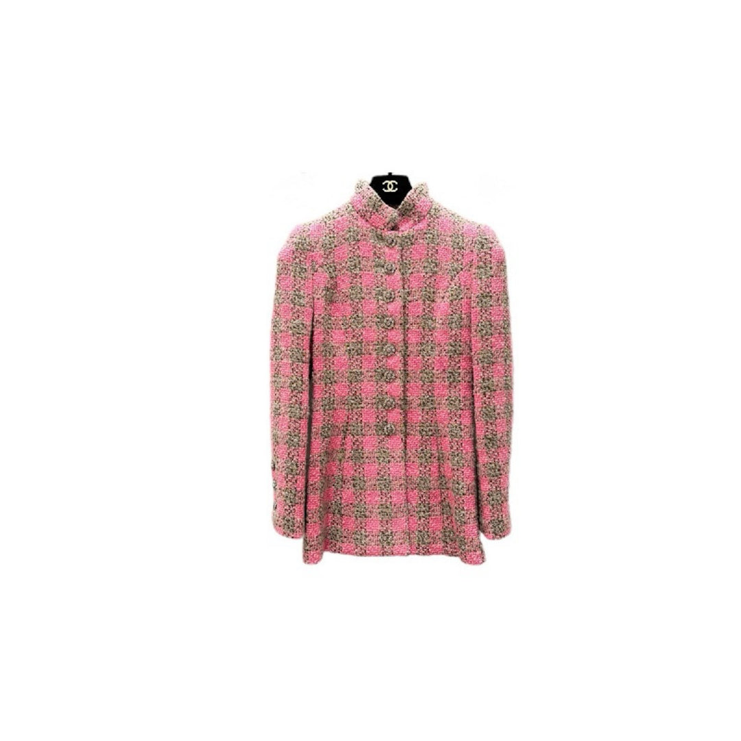 Chanel Pink Wool Tweed Jacket #34