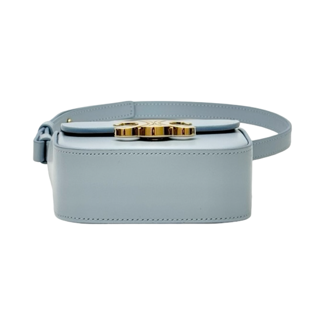 Celine Triomphe Mini Corssbody Bag Blue Calfskin