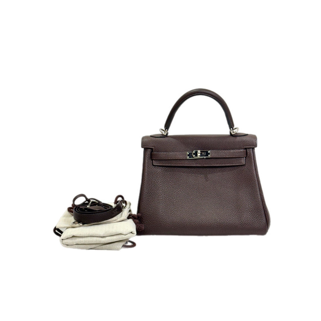 Hermes Kelly 25cm Togo Leather Ebene Color