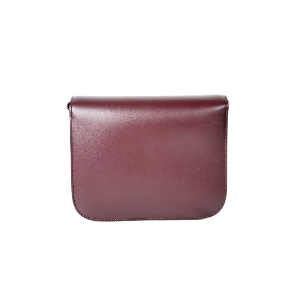 Celine Burgundy Medium Classic Box Bag