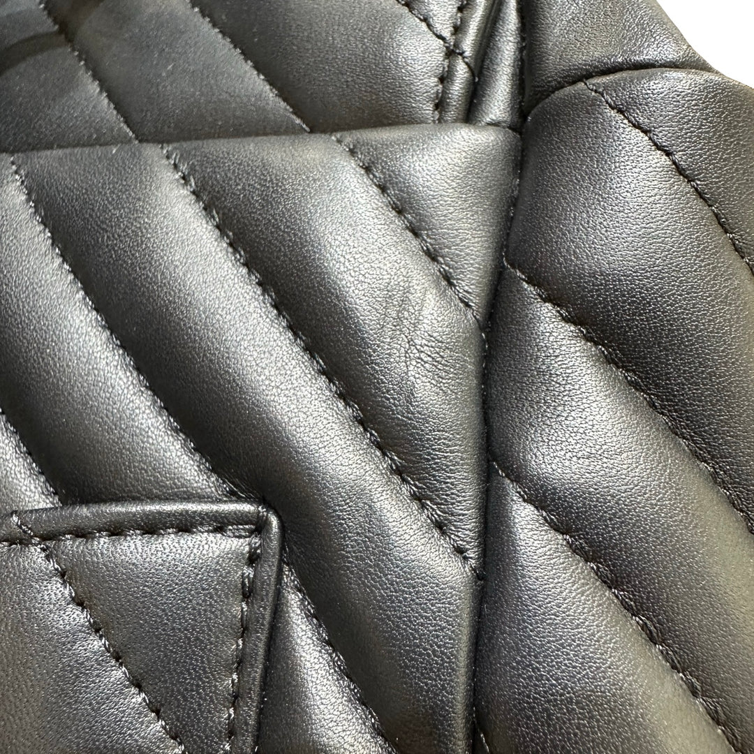 Chanel Urban Spirit Small Backpack Chevron Black Lambskin