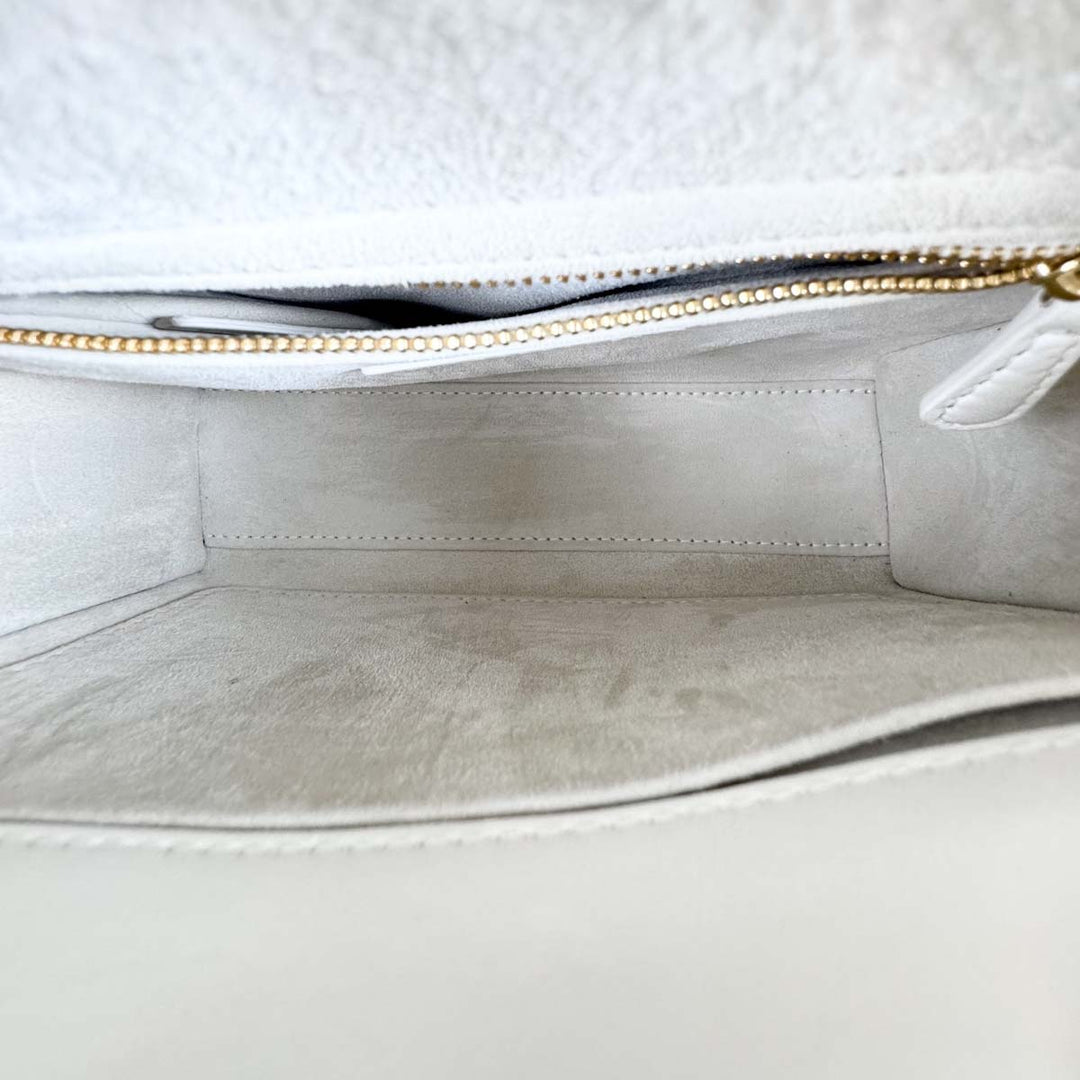 Pre-owned Dior Lady Dior Small Star Studded White Bag in Lambskin - photo 7