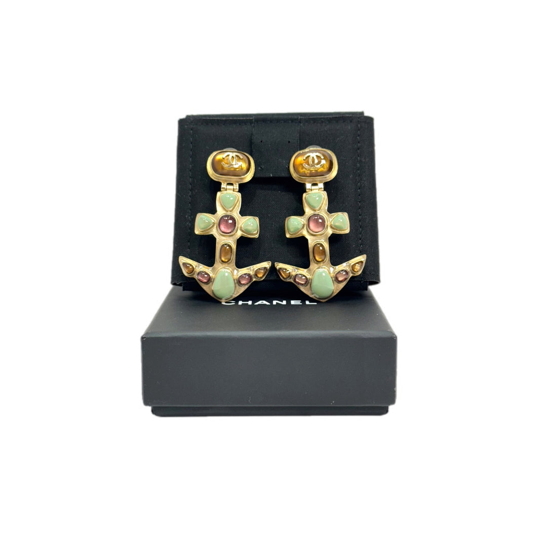 Chanel CC Resin Anchor Ear Clip
