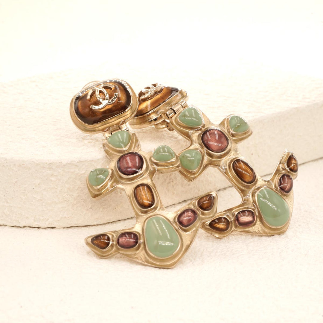 Chanel CC Resin Anchor Ear Clip