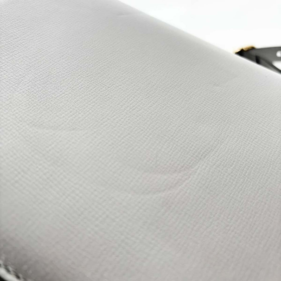 Gucci Grey Leather GG Ring Leather Shoulder Bag