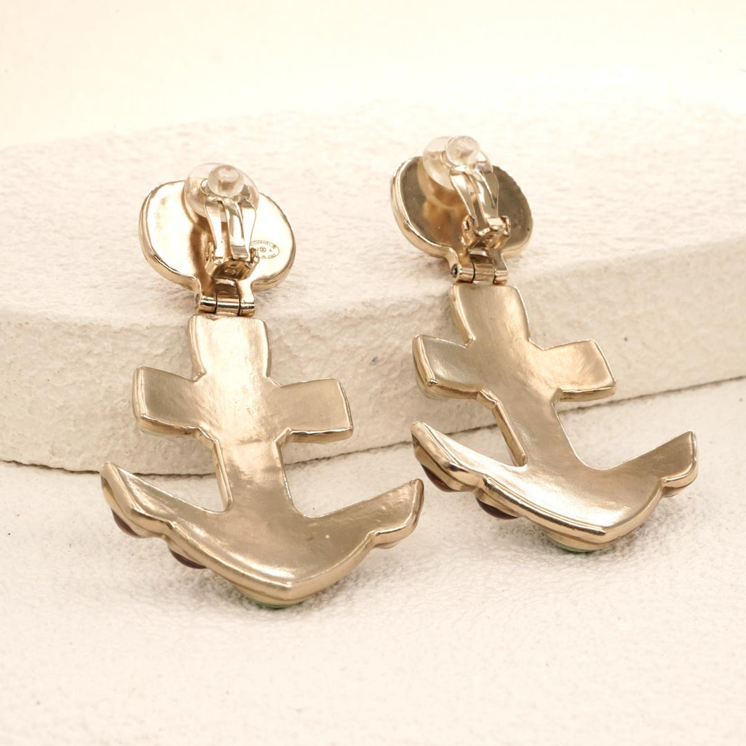 Chanel CC Resin Anchor Ear Clip