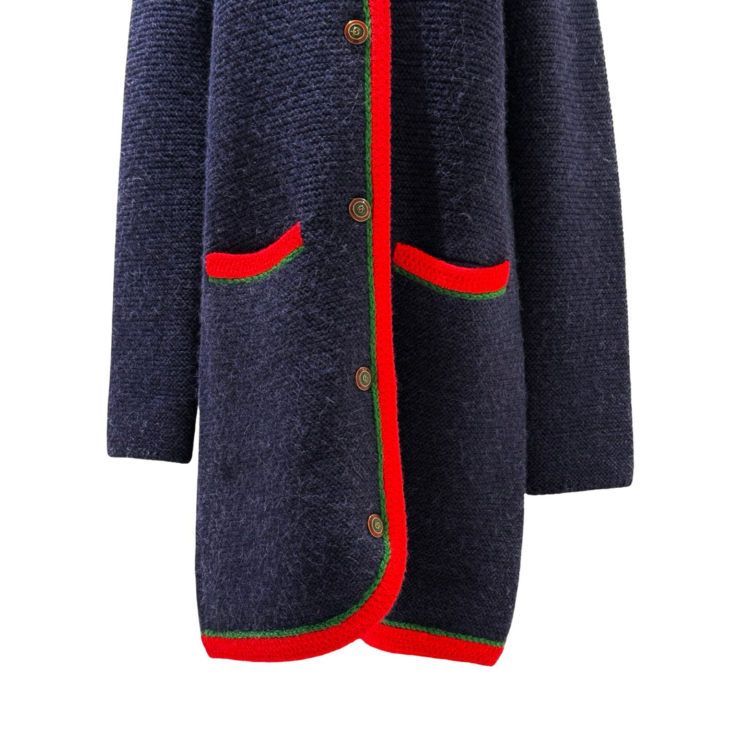Gucci x Yankees Blue Patch Long Wool Cardigan #S
