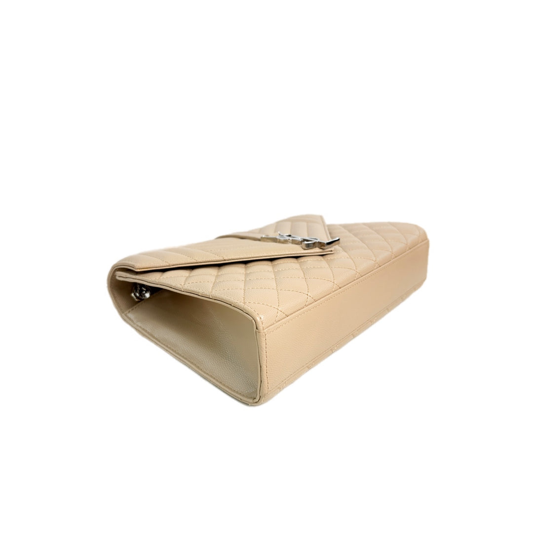 YSL Medium Dark Beige Envelope Bag